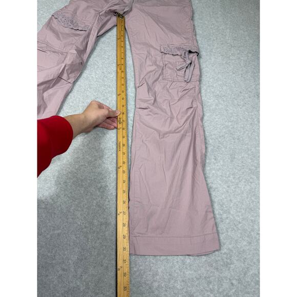 Old Navy Womens Size 1 Purple Low Waist Straight Leg Cargo Pants Y2k - Picture 5 of 14